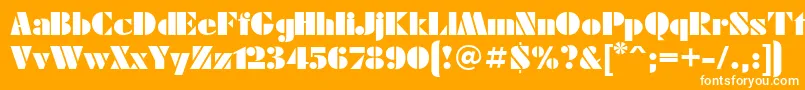 Fte Font – White Fonts on Orange Background