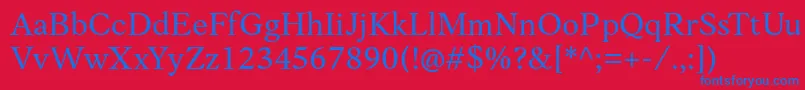 AnkoPersonalUse Font – Blue Fonts on Red Background