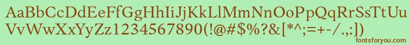 AnkoPersonalUse Font – Brown Fonts on Green Background