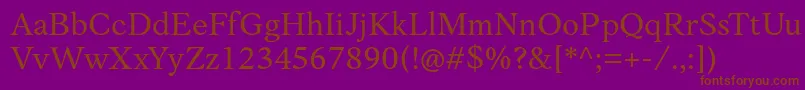 AnkoPersonalUse-Schriftart – Braune Schriften auf violettem Hintergrund