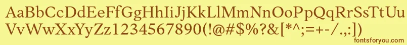 AnkoPersonalUse Font – Brown Fonts on Yellow Background