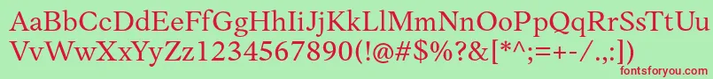 AnkoPersonalUse Font – Red Fonts on Green Background