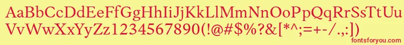 AnkoPersonalUse Font – Red Fonts on Yellow Background