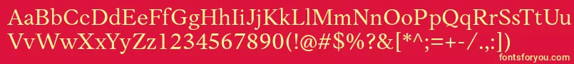 AnkoPersonalUse Font – Yellow Fonts on Red Background