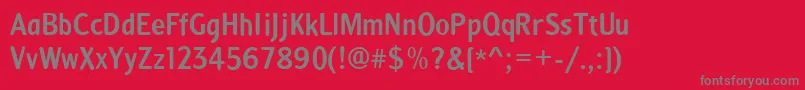 ANNA     Font – Gray Fonts on Red Background