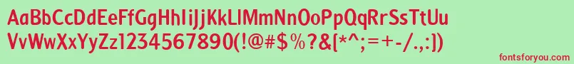 ANNA     Font – Red Fonts on Green Background