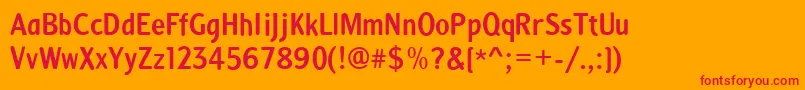 ANNA     Font – Red Fonts on Orange Background