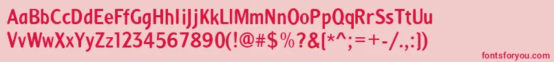 ANNA     Font – Red Fonts on Pink Background