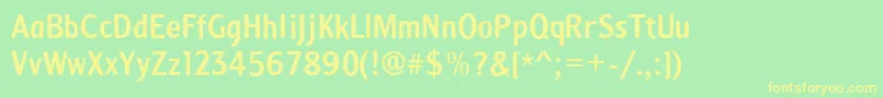 ANNA     Font – Yellow Fonts on Green Background