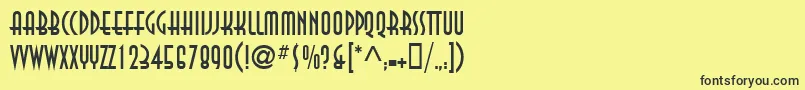 anna Font – Black Fonts on Yellow Background