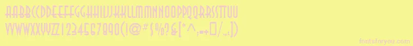 anna-Schriftart – Rosa Schriften auf gelbem Hintergrund