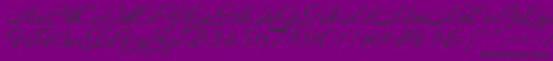 Annabelle Font – Black Fonts on Purple Background