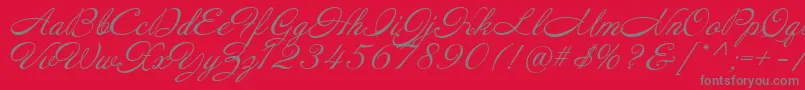 Annabelle Font – Gray Fonts on Red Background