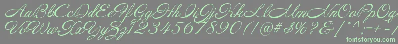 Annabelle Font – Green Fonts on Gray Background