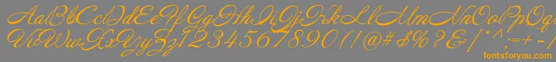 Police Annabelle – polices orange sur fond gris