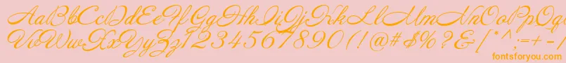 Annabelle Font – Orange Fonts on Pink Background