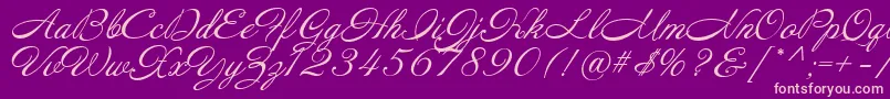 Annabelle Font – Pink Fonts on Purple Background