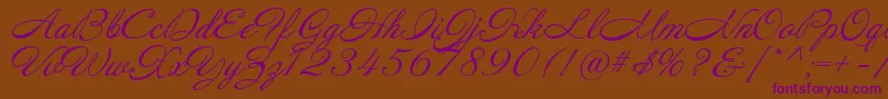 Annabelle Font – Purple Fonts on Brown Background