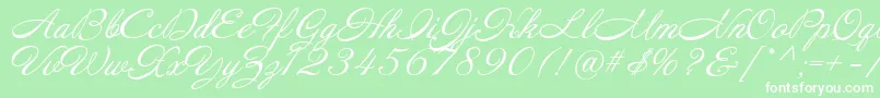 Annabelle Font – White Fonts on Green Background