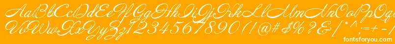 Annabelle Font – White Fonts on Orange Background