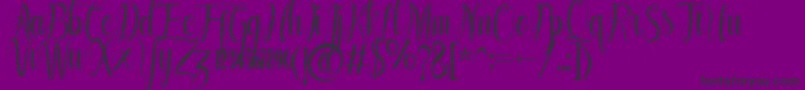 フォントAnnabeth – 紫の背景に黒い文字