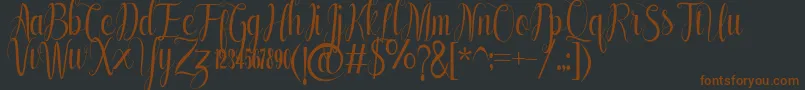Annabeth-fontti – ruskeat fontit mustalla taustalla