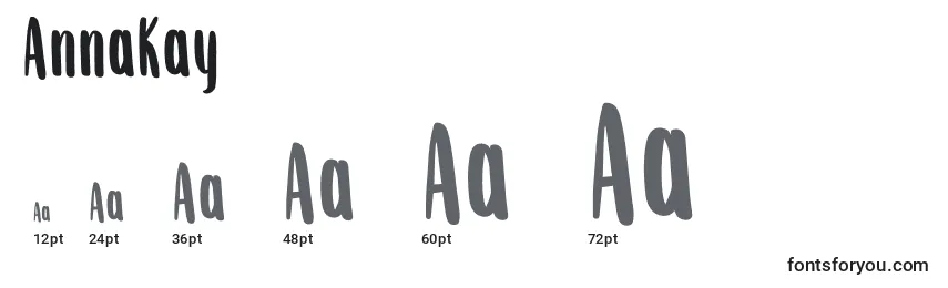 AnnaKay Font Sizes