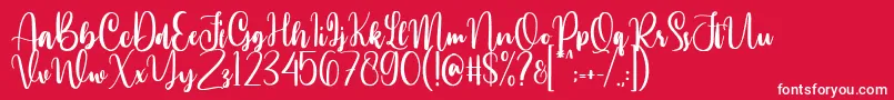 Annamellia Font – White Fonts on Red Background