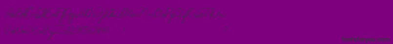Anndanlusia-Schriftart – Schwarze Schriften auf violettem Hintergrund