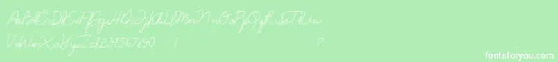 Anndanlusia Font – White Fonts on Green Background