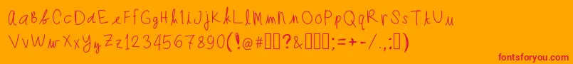 Anne   Another Font – Red Fonts on Orange Background