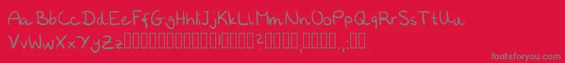 Annies Regular Font – Gray Fonts on Red Background