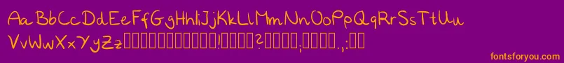 Annies Regular Font – Orange Fonts on Purple Background