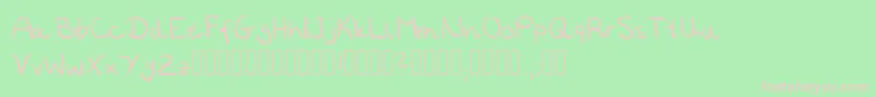 Annies Regular Font – Pink Fonts on Green Background