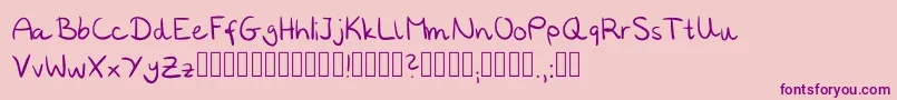 Annies Regular Font – Purple Fonts on Pink Background