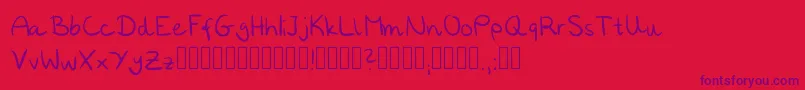 Annies Regular Font – Purple Fonts on Red Background
