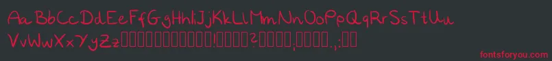 Annies Regular Font – Red Fonts on Black Background