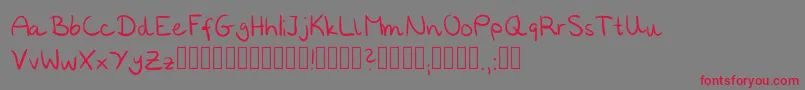 Annies Regular Font – Red Fonts on Gray Background
