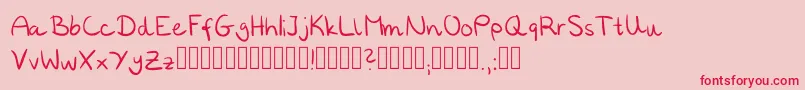 Annies Regular Font – Red Fonts on Pink Background