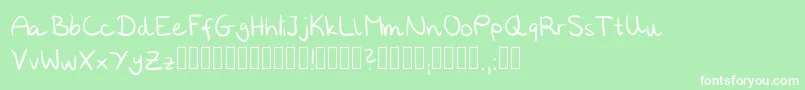 Annies Regular Font – White Fonts on Green Background