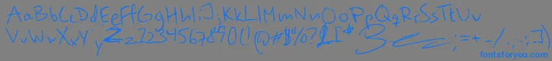 BeehivesAreSticky Font – Blue Fonts on Gray Background
