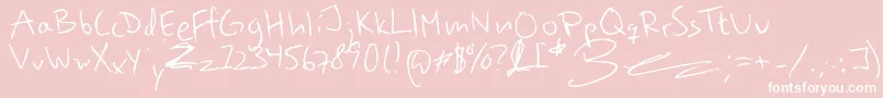 BeehivesAreSticky-Schriftart – Weiße Schriften auf rosa Hintergrund