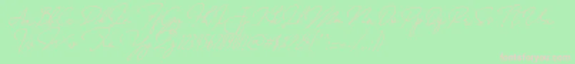 Annisa   Slant Font – Pink Fonts on Green Background