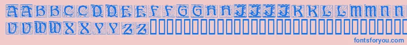 AnnStone Font – Blue Fonts on Pink Background