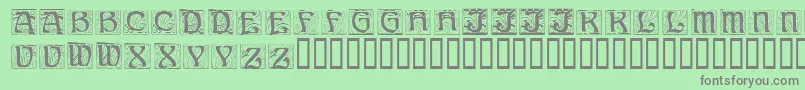 AnnStone Font – Gray Fonts on Green Background