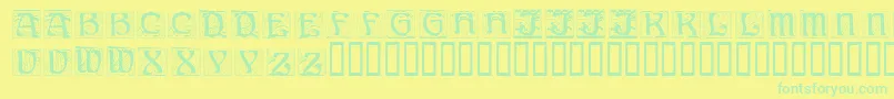 Czcionka AnnStone – zielone czcionki na żółtym tle