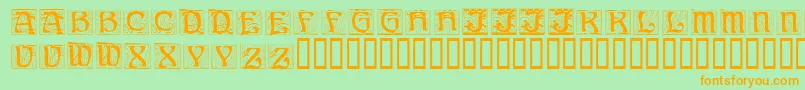 AnnStone Font – Orange Fonts on Green Background