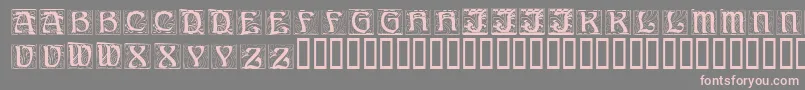 AnnStone-Schriftart – Rosa Schriften auf grauem Hintergrund