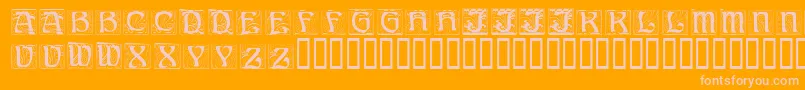 AnnStone Font – Pink Fonts on Orange Background