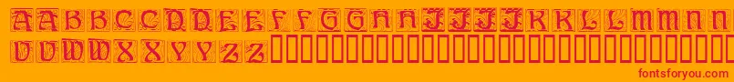 AnnStone Font – Red Fonts on Orange Background